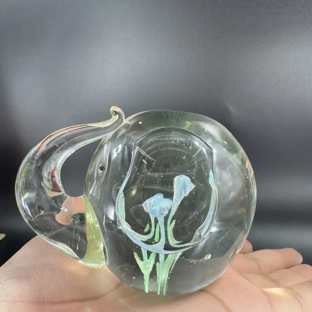 Glass Elephant clear round